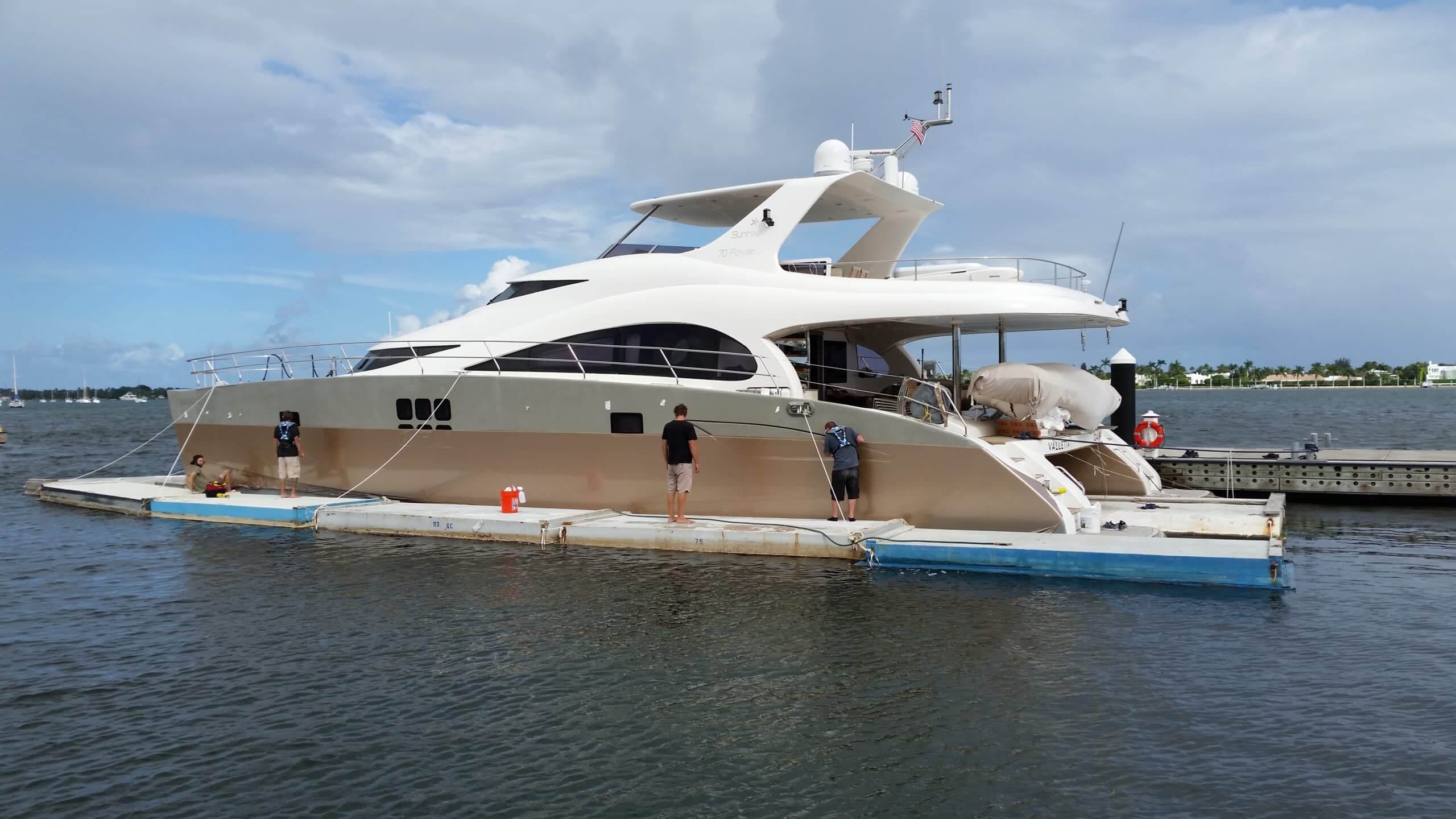 Custom marine graphics installation in Jupiter, Florida