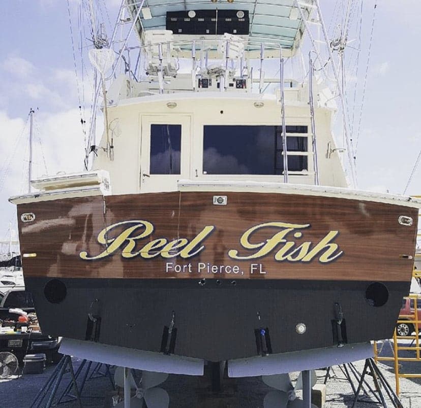 Professional boat vinyl wrap in Fort Lauderdale with sleek finish