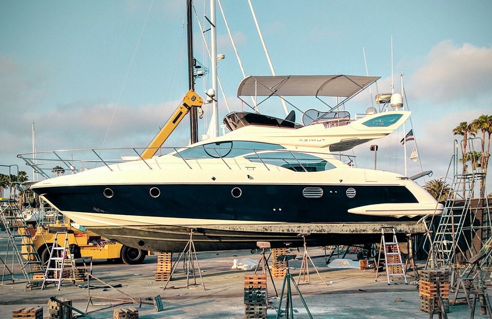 Custom yacht vinyl wrap in Florida